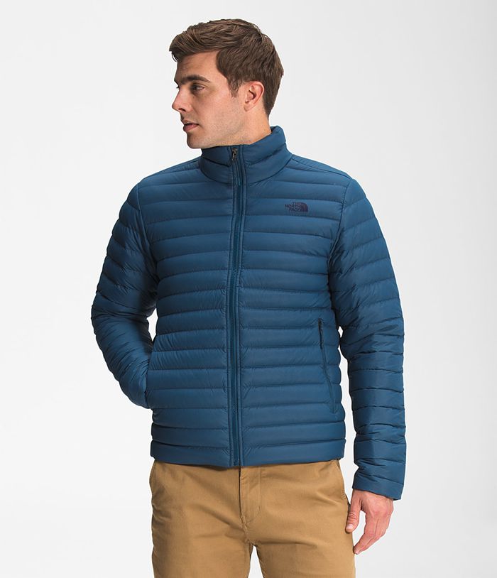 The North Face Mens Puffer Jacket Stretch 074BIPSHV - Blue